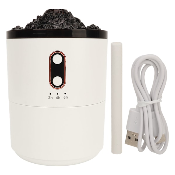 Flammefuktare Aromaterapi Eterisk Oljediffuser 450ml Jellyfish Mist Volcano Flame Diffuser USB Automatisk Avstängning för Hem Sovrum Kontor
