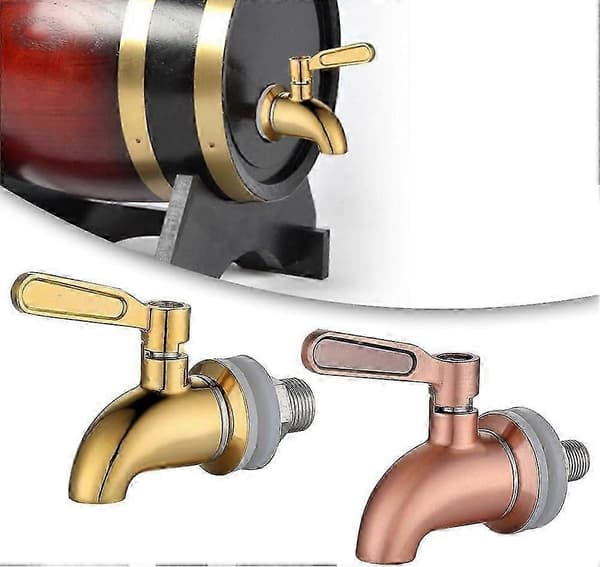 Dispenserhane, Vinhan i rustfrit stål 304, Til øl, drikkevarer, juice, hane - Spejl guld 16mm