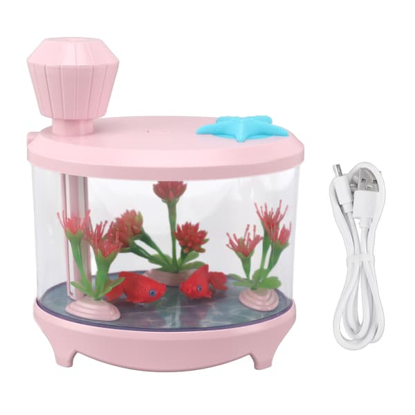 Mikro Landskap Luftfuktare Akvarium Modellering Ultra Ljud USB Lågt Brus Eterisk Olja Aromaterapi Luftfuktare för Bil Sovrum Studierum Rosa