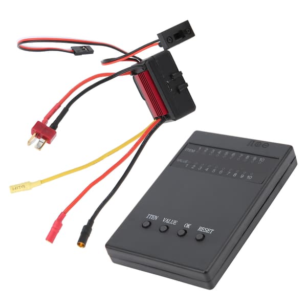 35A Børsteløs ESC Elektrisk Hastighedsregulator Programmeringskort Passer til 1/18 1/16 RC Bilmodel (Rød)