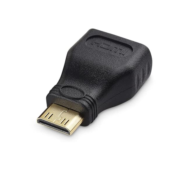 3 kpl Mini HDMI–HDMI-sovitin, uros–naaras, musta