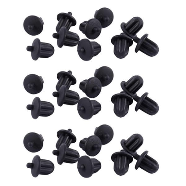 30X sort gummi 6,35 mm lydstik PC DVD mikrofonstik støvhætte Musta