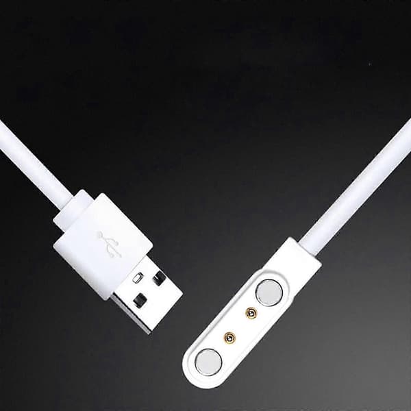Magnetisk opladningsstander til smartwatches med dobbelt stiftadapter og USB-base Black 7.62mm