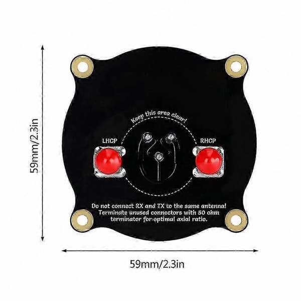 5,8 GHz:n kolmisyöttöantenni FPV RC -kilpa-droneille