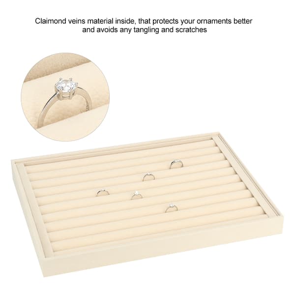 Smykke Display Opbevaringsboks Armbånd Halskæde Ørering Container Organizer (Ringbakke)