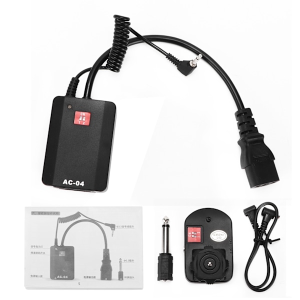 VBESTLIFE AC110‑240V 4-kanals trådløs studio-flashtrigger fjernbetjent flashtrigger-modtager