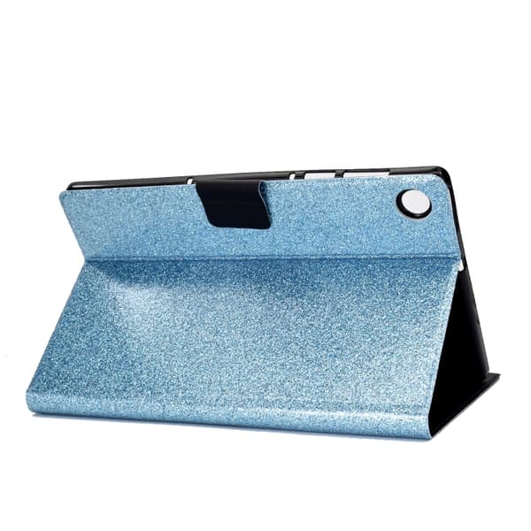 【03】Samsung Galaxy Tab A9 Glitter Läderfodral Blå