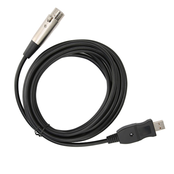 Mikrofonin muunninkaapeli USB - XLR-sovitinjohto äänikortilla musiikki-instrumenttien äänitykseen karaokeen