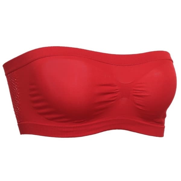 Elastisk stropløs sømløs cropped tube top bh bandeau undertøj til kvinder