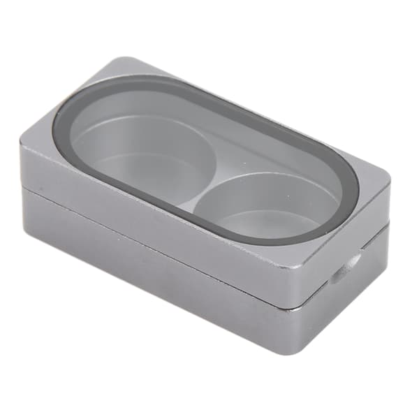 Cue Tip Opbevaringsboks Aluminium Legering Magnetisk Sugning Cue Tip Beholder til Billardspillere 2 Huller