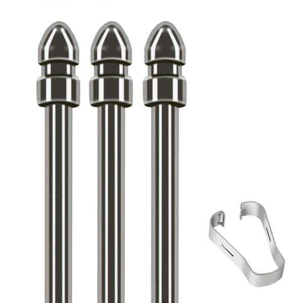 3-pack metallpennrefills med robust klämma för säker fixering av Remarkable Scribe Write-pekpennor Threaded Taper