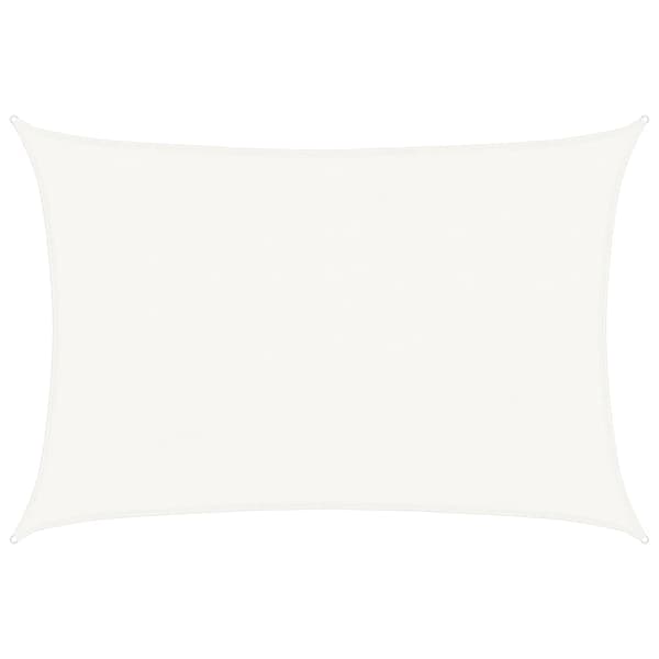 【03】vidaXL Sun Shade Sail HDPE Square 4x6 m White Vit Vit white