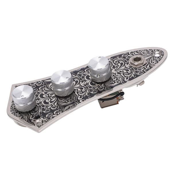 Volume Kontrolplade Metal Ledningsnet Board med Kontaktknap til JB Jazz Basguitar