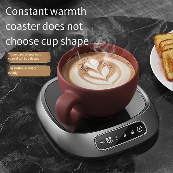 Smart varmeunderlag kontor varm mælk kaffe te sæt varmt underlag hjemme skrivebord konstant temperatur underlag grå Gray