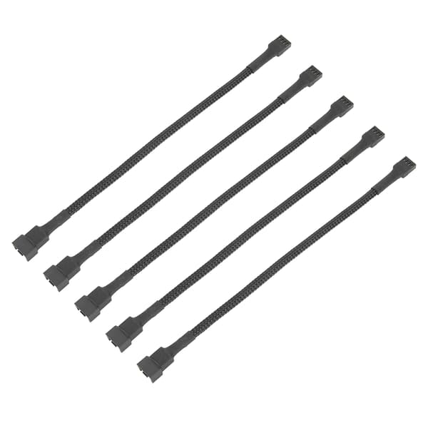 5st 4-Pin Förlängningskabel för Dator Moderkort CPU Fläkt PC Flätad Rep Adapter