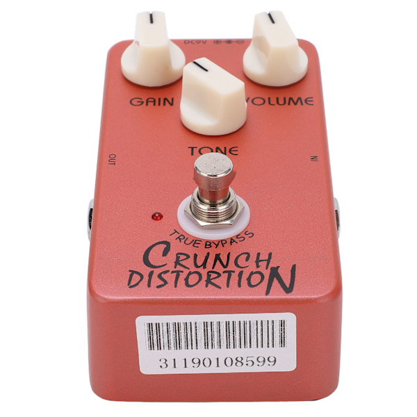 Distortion Pedal Mörkröd Metall Klassisk Brittisk Rock Monoblock Gitarr Effektpedaler True Bypass
