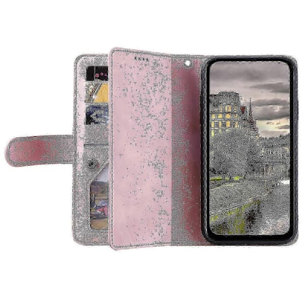 Til Honor Magic7 Lite/X9c 5G PU-læder lynlås pung etui med 9 kortpladser -NBB Rose Gold