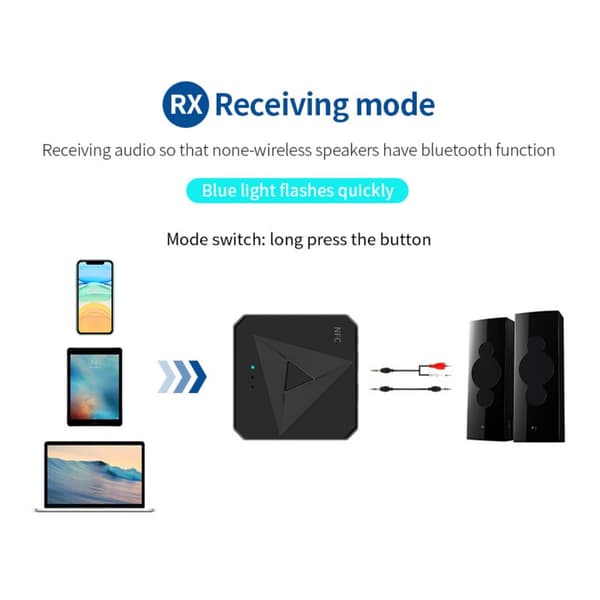 Bluetooth RCA/AUX-adapter – NFC-sensor