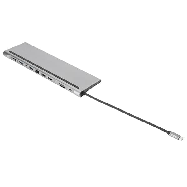 12-i-1 Docking TypeC til Dobbelt HDMI Samme Skærmvisning USB VGA PD RJ45 Dockingstation