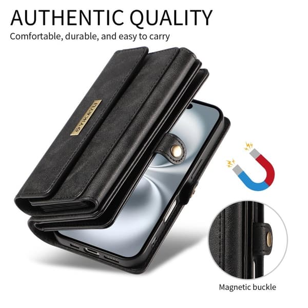 【03】YIKATU Samsung Galaxy S26 Ultra Wallet Case Kunstlæder - Sort