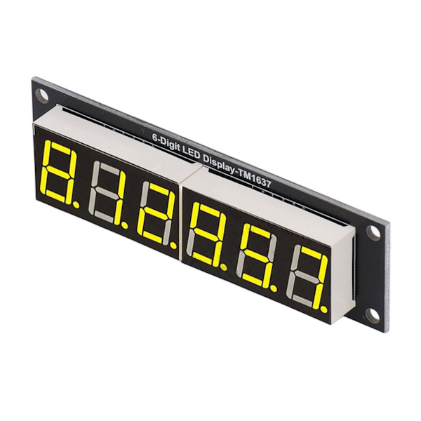 Digital Display Modul 0.56in 6 Siffror 7 Segment TM1637 Displayrör med Gult Ljus