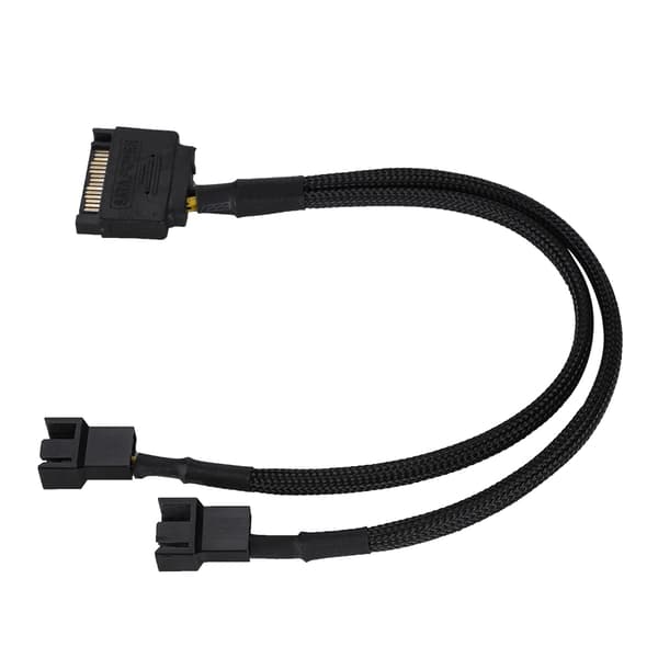 SATA 15Pin til 2*4Pin Køleventilator Strømadapterkabel 2-vejs Konverter 22AWG Kabel