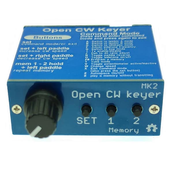 【03】Open CW Keyer MK2 KIT with Metal Casing CW Keyer MK2 KIT CW Speed adjustable from 1 to 999 WPM