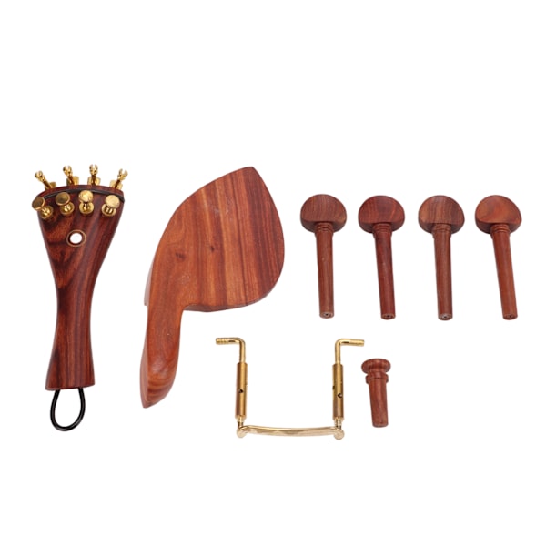 Violin Reparationsdelar Tillbehör High End Jujube Trä Stall Haka Stöd Stämskruvar Ändknapp