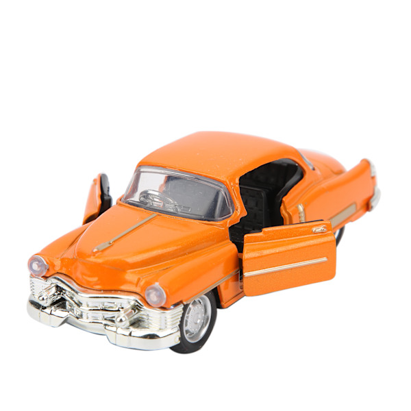 1:36 Barn Legering Simulering Bilmodell Klassiskt Ljud Ljus Barn PullBack Billeksak Present (Orange)
