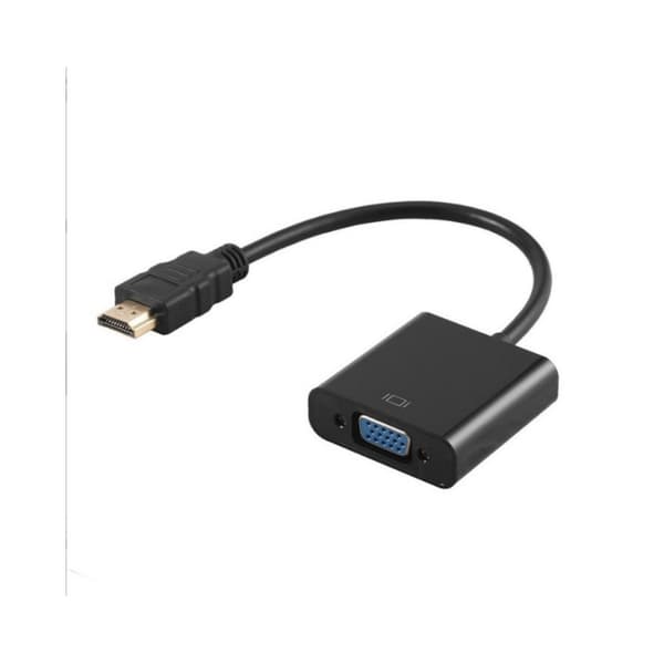 2 stk. HDMI til VGA adapterkabel med lyd, HDMI til VGA konverter og lydkabel, HDMI adapter.