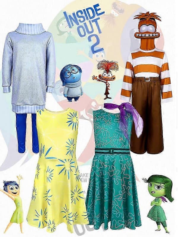 Inside Out 2 Cosplay-asu Juhla Naamiaisasu Haalari Yöpaita Sadness 110
