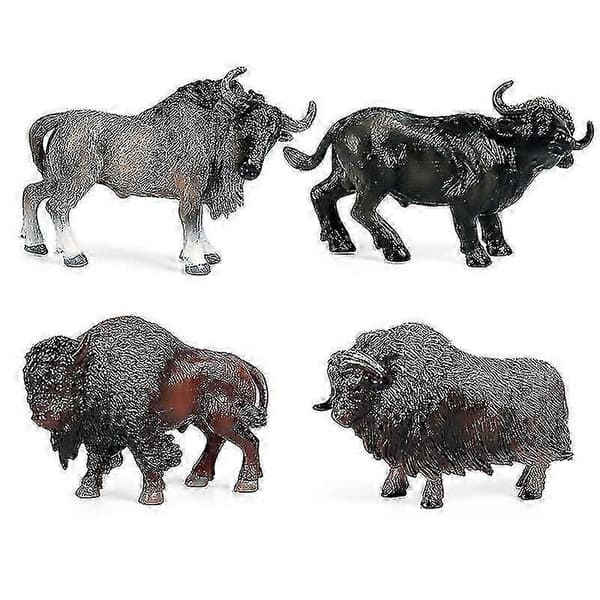 Tyr & Bison Ranch Kvægsæt - Realistiske PVC Dyrefigurer til Børns Julegaver B