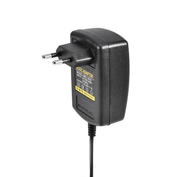 Universal AC100-240V til DC 24V 1A Adapter Strømforsyning Væglader Ledning 5.5*2.1mm EU stik