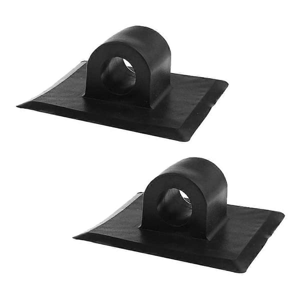 Motorbeslag til båd, 2 stk, sort PVC