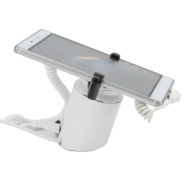 Sikkerhedsalarm Display Stand Tyverisikring Mobiltelefon Display Holder med Opladningsfunktion til Udstillingshaller til Android Interface