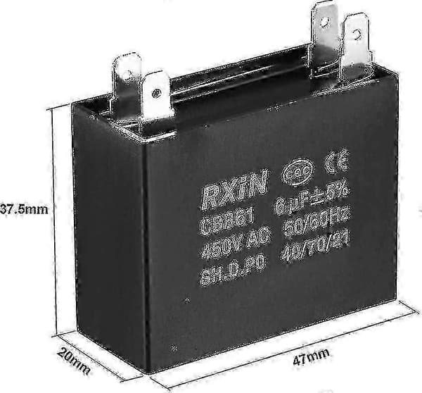 Metallisoitu polypropeeni CBB61 kondensaattori 6uf 450V