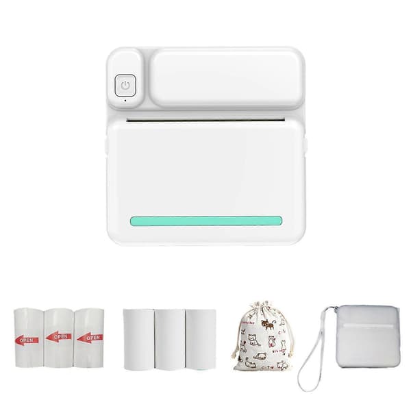 【03】Termisk bærbar Bluetooth-printer 57 mm Mini trådløs POS termisk billedfotoprinter til Android IOS mobiltelefon FLYE1984