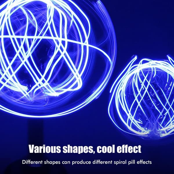 Lysende Roterende Flydende Legetøj Spiral Pille Elektrisk Legetøj Justerbar Spiral Pille Generator