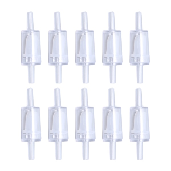 10 st Backventil 4mm PP Luftpump Akvarium 1 Vägs Vattenstopp Backventil för Akvarium Vit