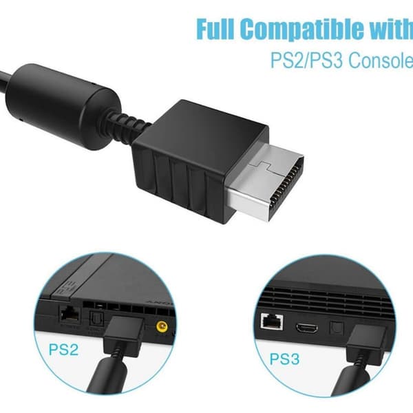 2 stk. AV-kabel / Kompositkabel til PS3 & PS2