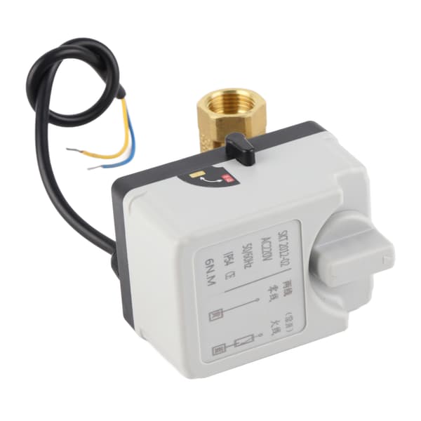 Motoriserad kulventil elektrisk 2-vägs normalt öppen manuell automatisk DN15 AC220V