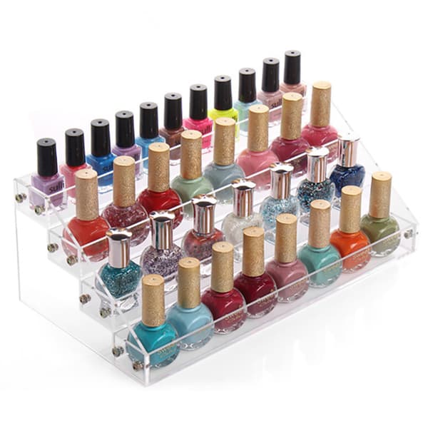 【03】Nail Polish Rack with 4-Layer Plexiglass[HK] Transparent Transparent transparent