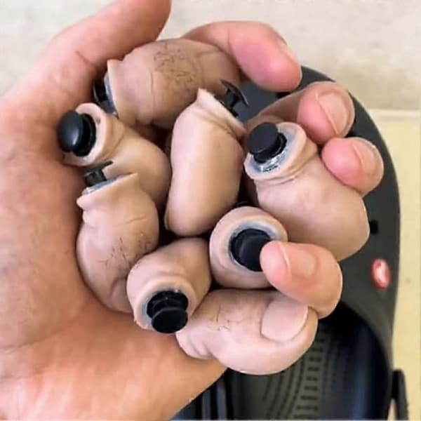 Sjove tåskocharms, tåskocharms til Crocs, DIY Mini 3D Stereoskopiske tå Croc-tilbehør, søde tåskocharms, sjove realistiske tæer Cha