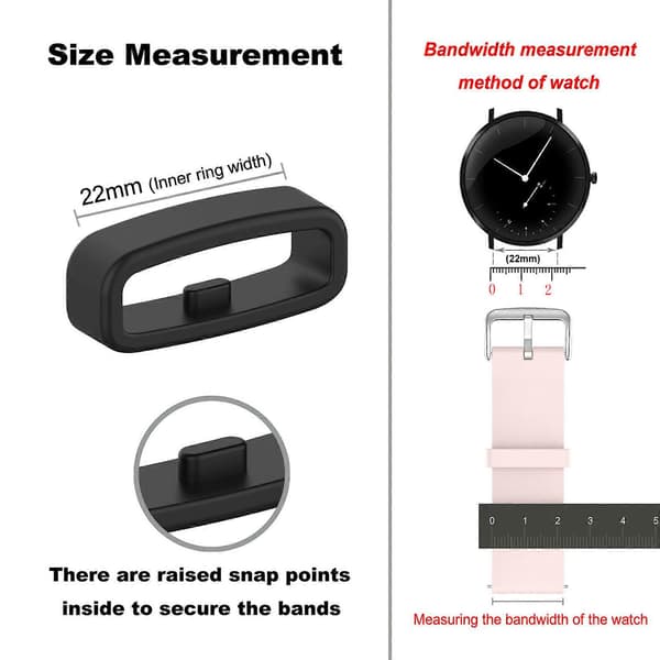 Smartwatch-remholder Silikoneholder 18mm / 20mm / 22mm Remholder Bæltestropper 10 stk Hvid White