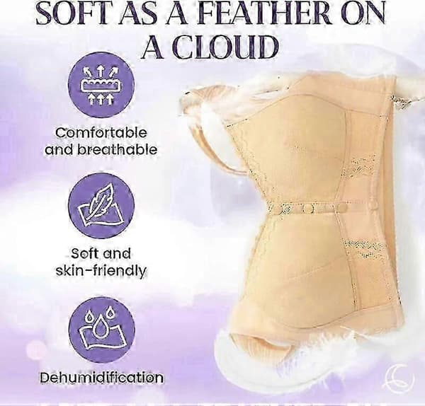 Evybliss BH, Moona BH - Åndbar BH med frontlukning til seniorer S05,z white 42