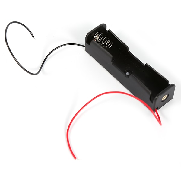 5 stk. batteriholder i plast til 1x 18650 batteri med ledninger