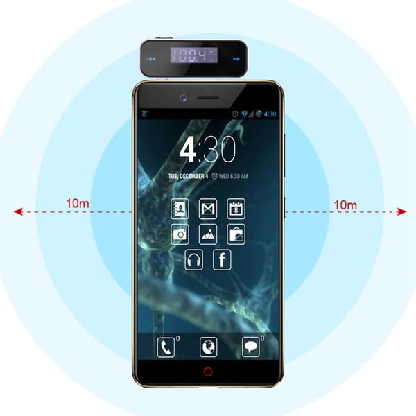 Handsfree FM-sändare för mobiltelefon - Universell Bluetooth-adapter för bilen