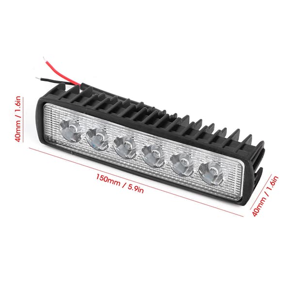Kraftfull 18W 800LM 6LED Arbetsbelysning för Motorcykel, Terrängbil och Lastbil