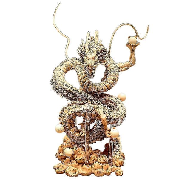 Shenron Dragon Animefigur Shenlong Statue Sæt 18 cm, Actionfigur Legetøj Creator X Creator (Gylden)