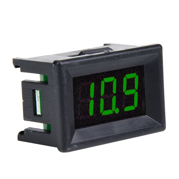 Digital Voltmeter 0.36 tum Två Trådar DC 2.4-30V LED Display Spänningsmätare Vattentät (Grön)